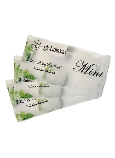 Globalstar Refreshing Wet Towels - Premium Perfumed Cotton Towels for Daily Hygiene and Freshness - Available in Packs of 20, 40, 60