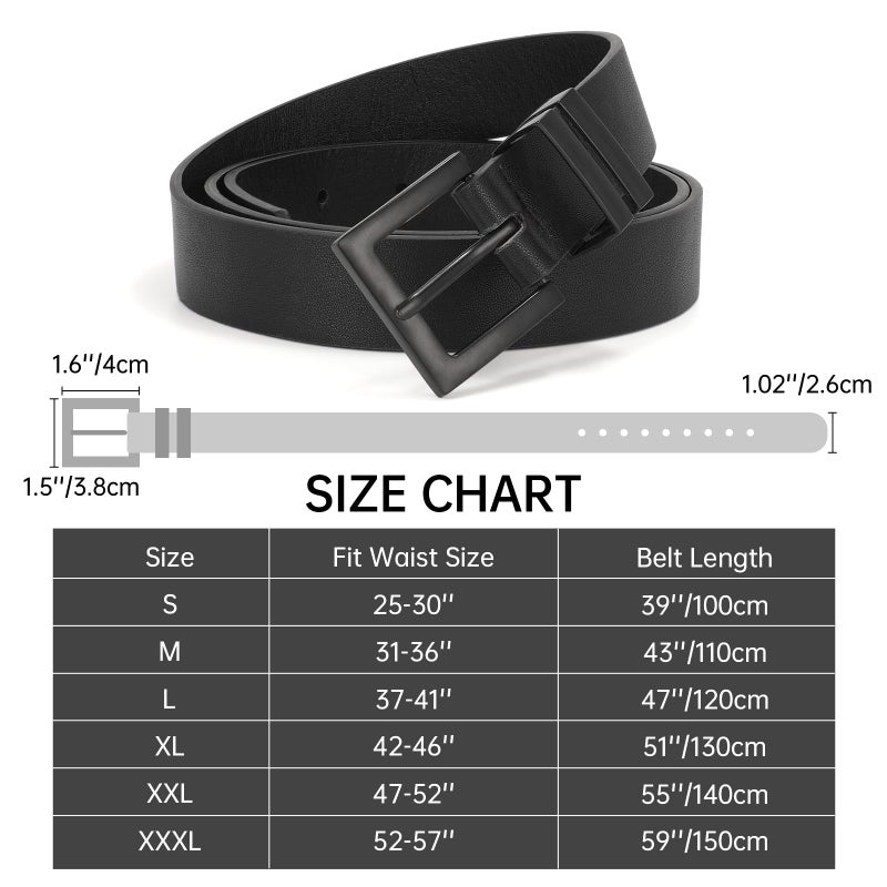 Sansths Women's Leather Belt for Jeans Pants Dresses Fashion Ladies Belt Black Waist Belt for Women,Black,S - Image 5