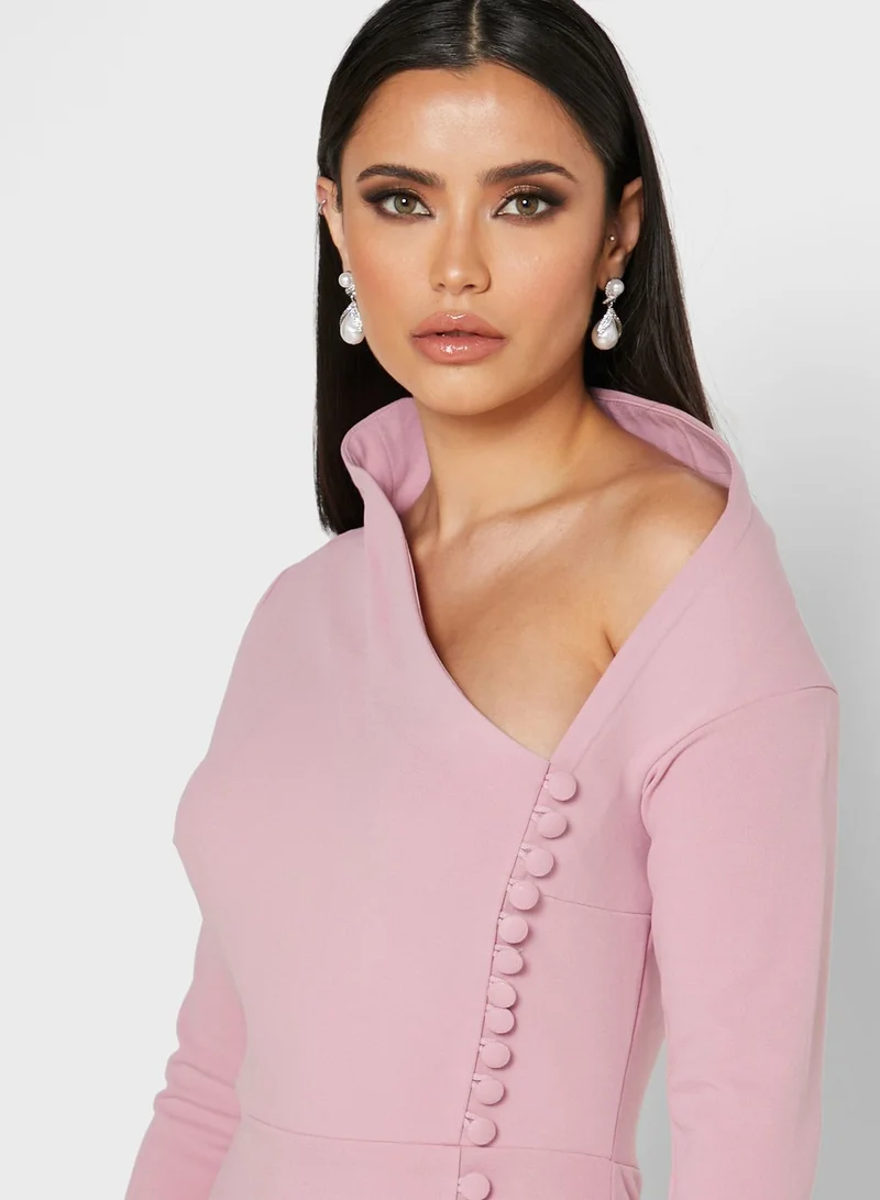 Threadz by Ajooni Asymmetric Bodycon Dress