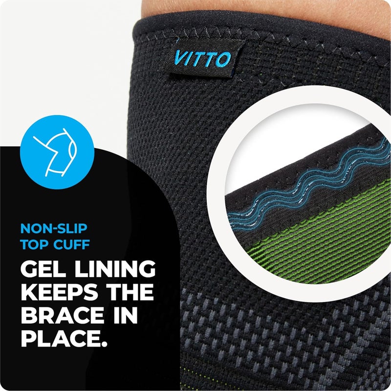 VITTO Knee Support for Women Men Knee Brace for Meniscus Tear Arthritis Joint Pain Ligament Injury Knee Compression Sleeve for Running or Weight Lifting M - Image 4