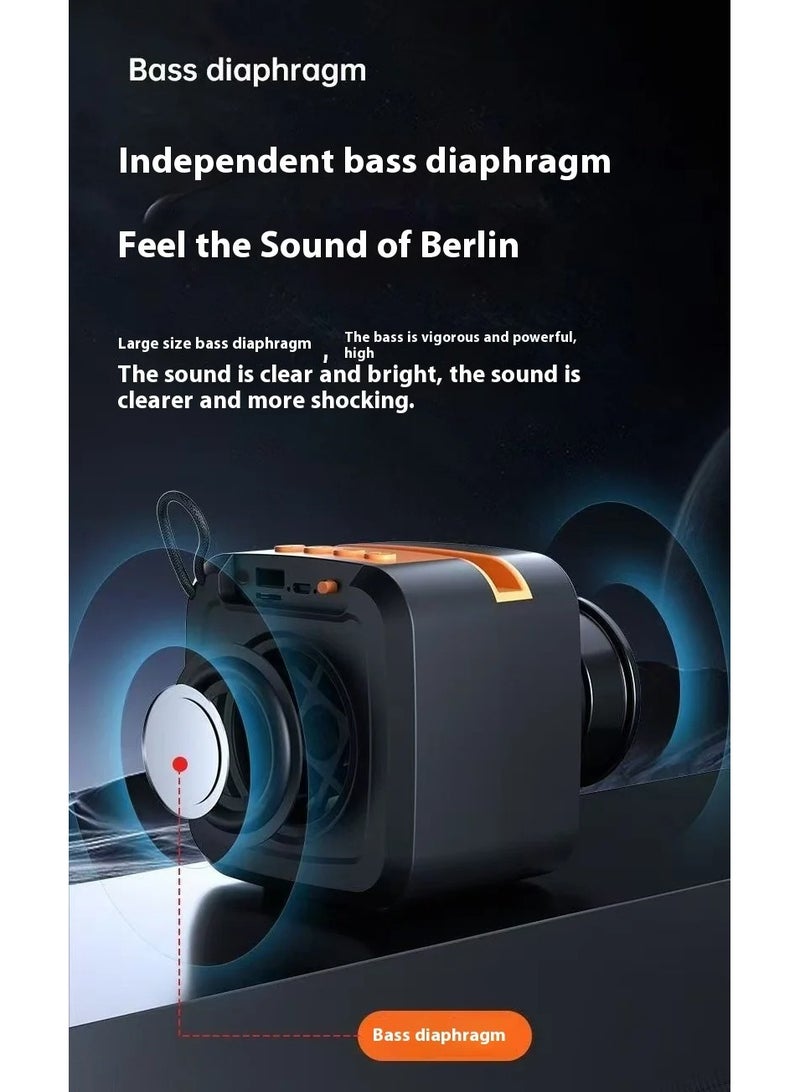 Outdoor Portable Speaker with RGB Lights & Mic – Sports & Home Use - Image 3