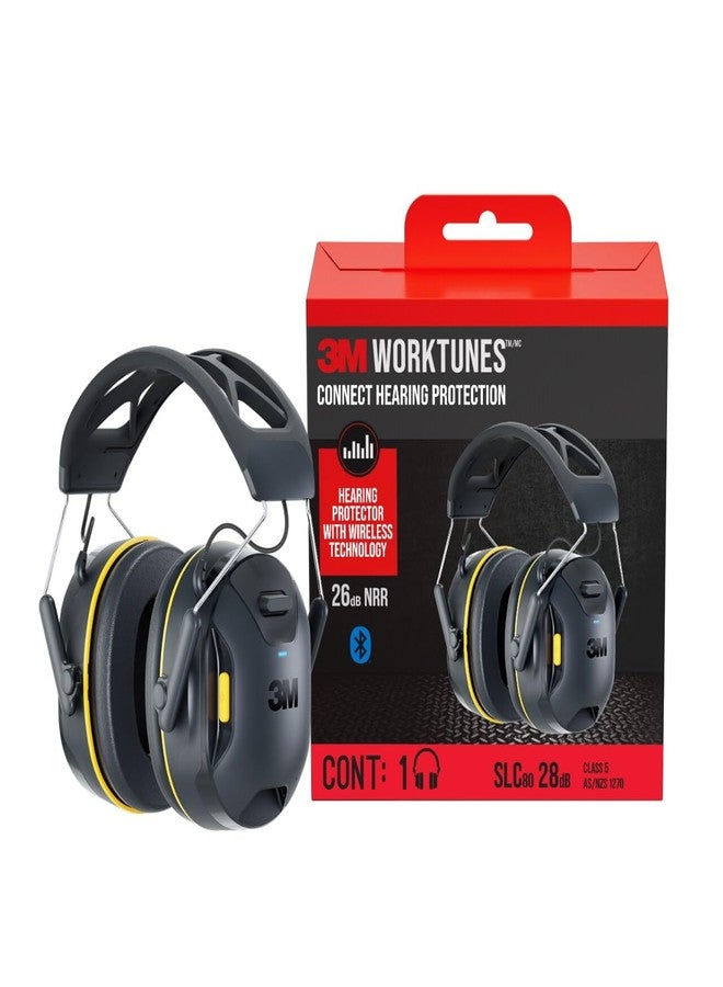 3أم سايفتي واقي السمع اللاسلكي 3M WorkTunes Connect بتقنية البلوتوث، حماية سمع بتقنية البلوتوث مع معدل تقليل الضوضاء 26 ديسيبل - Image 1