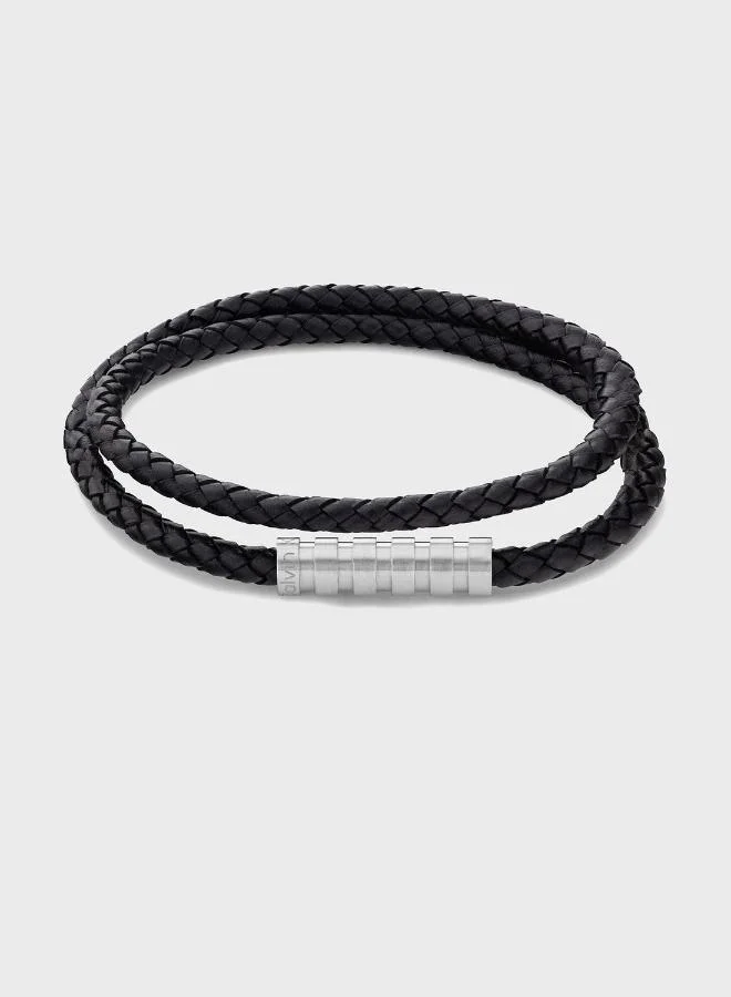CALVIN KLEIN Double Wrapped Braided Bracelet
