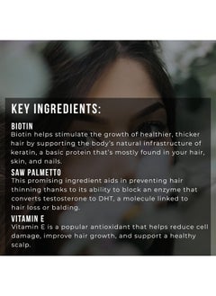 TreeActiv TreeActiv Hair Savior, Hair Vitamins for Faster Hair Growth, Hair Growth Supplement with Biotin, Vitamins for Hair Growth Women and Men, Hair Growth Vitamins and Collagen Supplements, 60 Capsules  - Image 3