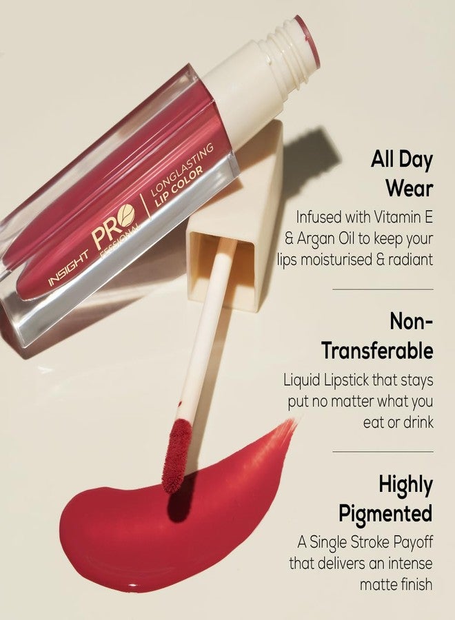 INSIGHT Professional Long Lasting Lip Color (Know Your Power)| Pigmented Matte Finish | Comfortable All Day Wear | Non Transferable | Enriched with Argan Oil & Vitamin E - (6g) - Image 3