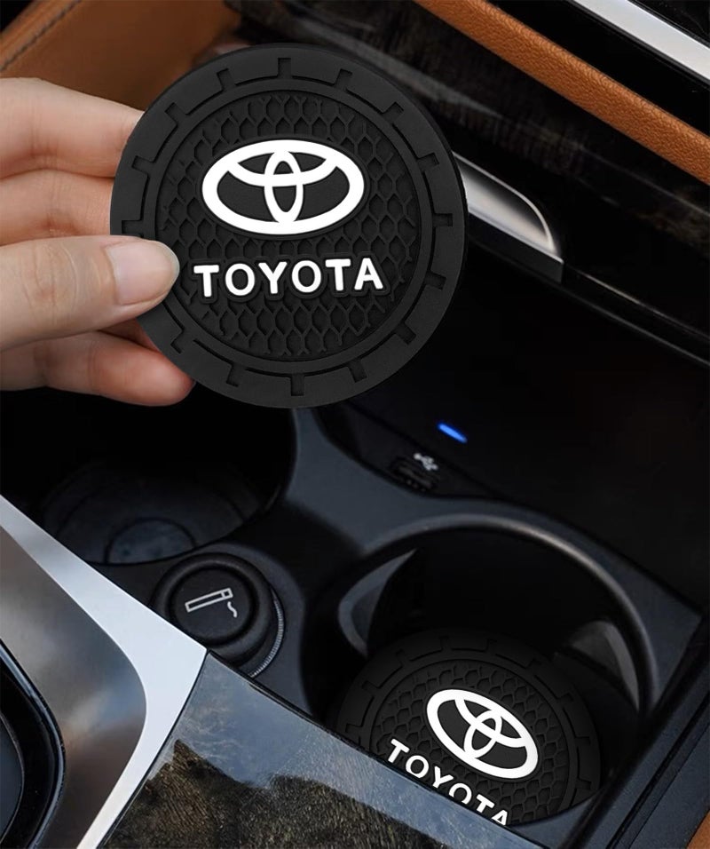 BFIVEANTE Car Cup Holder Coaster For Toyota Silicone Cupholder Coaster Car Interior Accessories 2.75 Inch 2 Pieces - Image 3