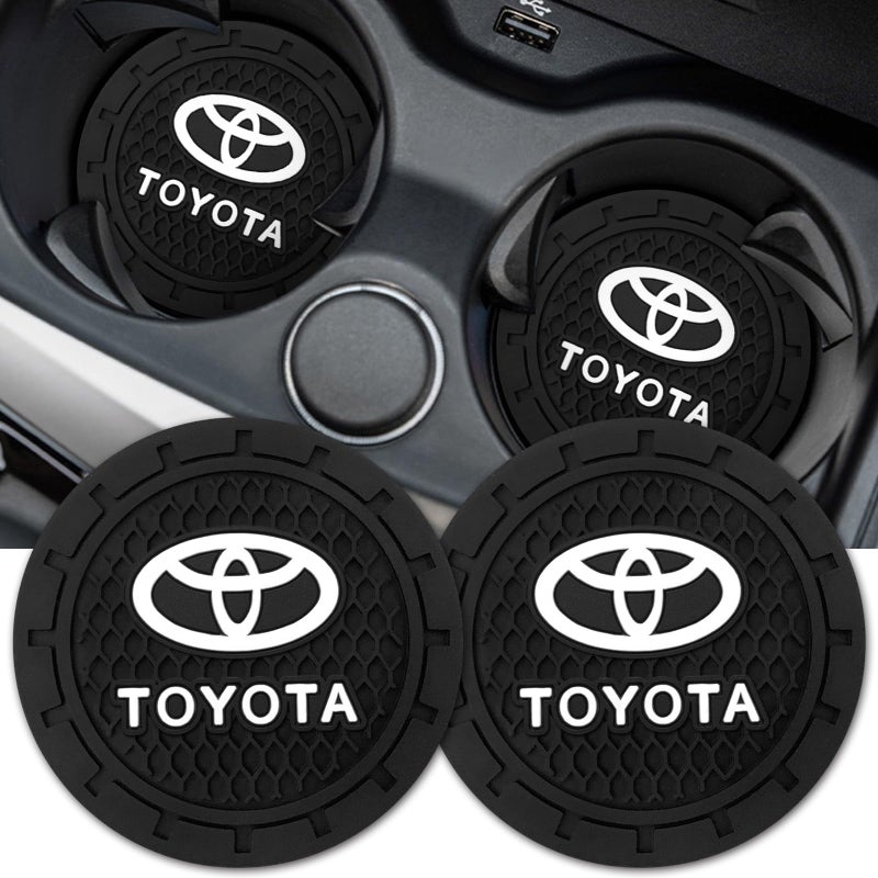 BFIVEANTE Car Cup Holder Coaster For Toyota Silicone Cupholder Coaster Car Interior Accessories 2.75 Inch 2 Pieces - Image 1