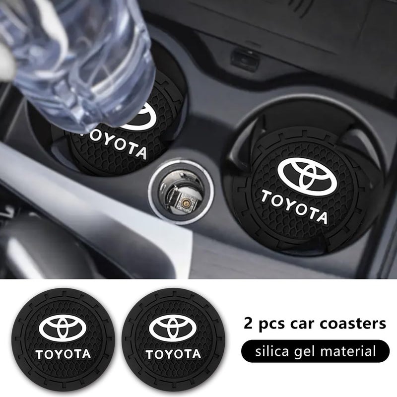 BFIVEANTE Car Cup Holder Coaster For Toyota Silicone Cupholder Coaster Car Interior Accessories 2.75 Inch 2 Pieces - Image 4