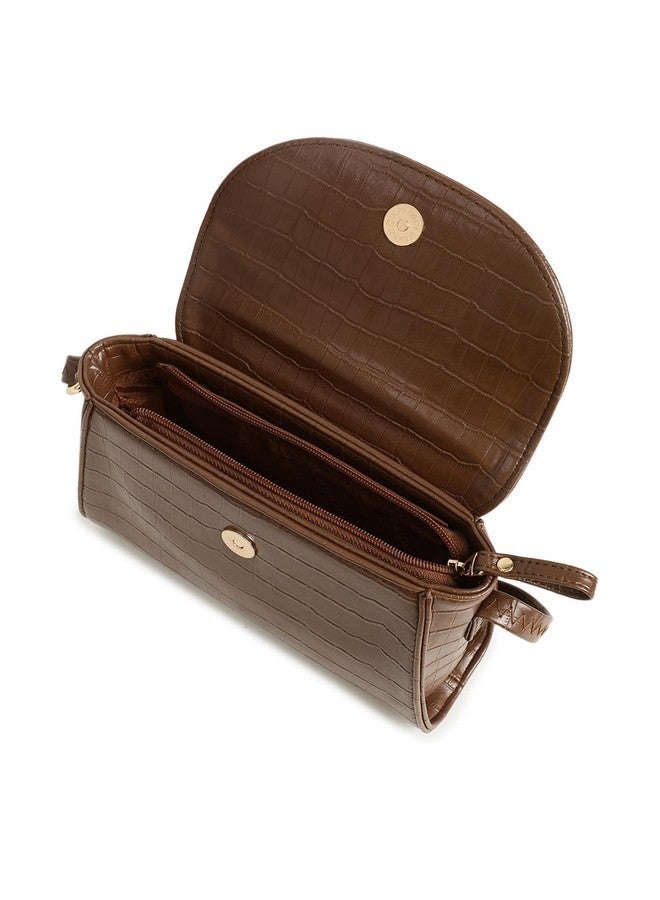 Fastrack Croco Textured Brunch Sling Bag for Women, Girls and Ladies | Ladies Purse Handbag | Slings for Casual Carry | Faux Leather Sling with Adjustable Sling Strap - Image 5