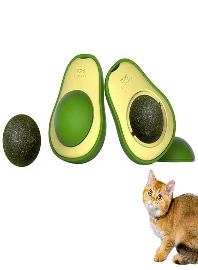 PET FUN لعبة النعناع البري للقطط من بيت فن | لعبة جدارية دوارة 360 درجة للقطط | نعناع بري طبيعي | تنظيف الأسنان، والتحكم في كرات الشعر، والمضغ | لعبة صالحة للأكل للحيوانات الأليفة (لون عشوائي) (على شكل أفوكادو) - Image 1