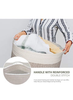 Cotton Rope Basket Woven Baby Laundry Basket for Blankets Toys Storage Basket with Handle Comforter Cushions Storage Bins Thread Laundry Hamper Blanket Towels Home Storage Container - pzsku/Z235F2D60B8F4D460BFA8Z/45/_/1677140541/709dfc42-b9a7-48b9-9b8b-6f9e3ed7c76c