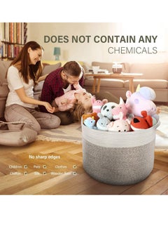 Cotton Rope Basket Woven Baby Laundry Basket for Blankets Toys Storage Basket with Handle Comforter Cushions Storage Bins Thread Laundry Hamper Blanket Towels Home Storage Container - pzsku/Z235F2D60B8F4D460BFA8Z/45/_/1677140541/811c7c98-a27d-44f3-937b-97e0f306ad2b