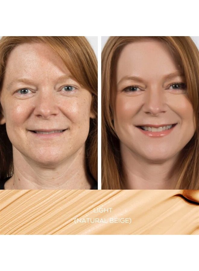 Emani HydraWear PLUS New Formula with Niacinamide, 2% Hyaluronic Acid, Full HD Coverage Foundation. Acne Safe for All Skin Types. Firming & Anti-Aging for Smoother Skin Looking Skin, Natural Beige (Li