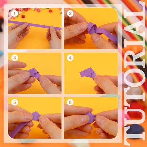 Bupete Star Origami Paper Assortment Color Star Paper Strips Double Sided Origami Stars Papers Strips Solid Color Paper Stars Lucky Star Decoration Papers Stars Strips Diy Hand Art Crafts - Image 3