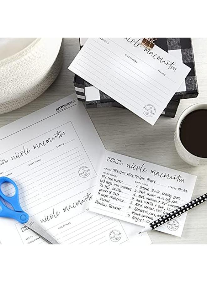 نينا بطاقات ممتازة 8.5 بوصة × 11 بوصة 65 رطل 176 جرامًا للمتر المربع أبيض ساطع 100 ورقة 91901 - Image 3