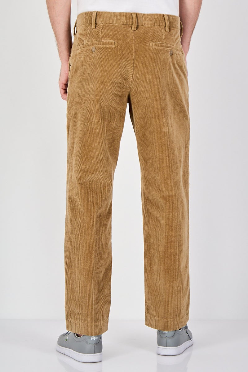 Celio سروال كوردروي مستقيم للرجال، بني - Image 3