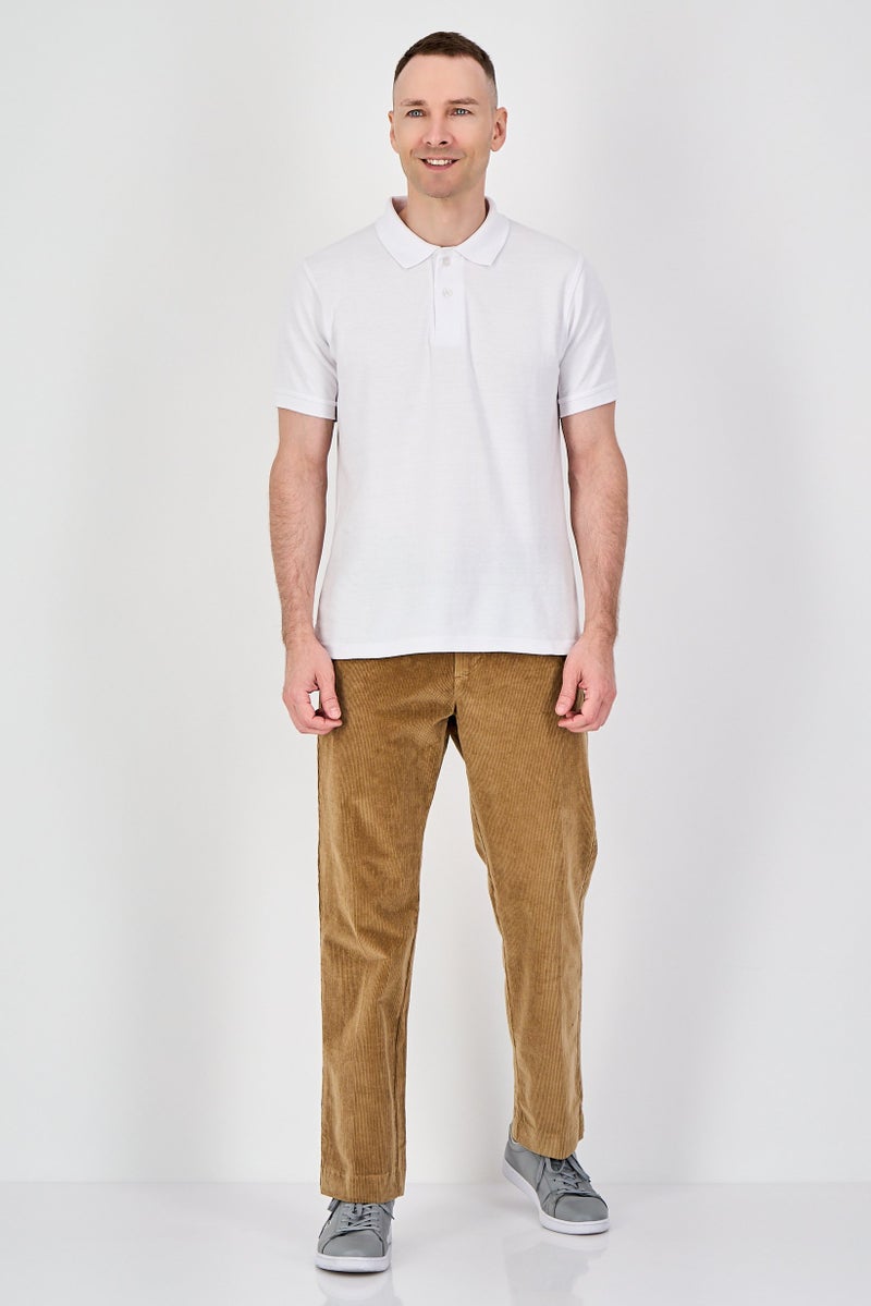 Celio سروال كوردروي مستقيم للرجال، بني - Image 4
