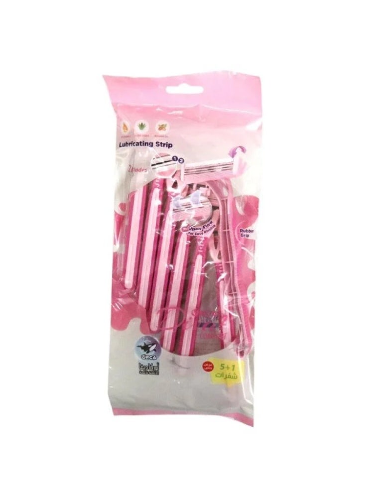 Comfort 2-Blade Womens Razor – 5+1 pieces
