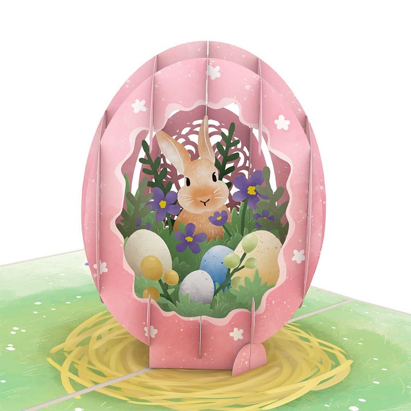 Lovepop Egg 3D Pop-Up Easter Card for Kids - for Boys, Girls, Him, Her - Floral Greeting Card - 5" x 7" - Envelope Included - Image 1