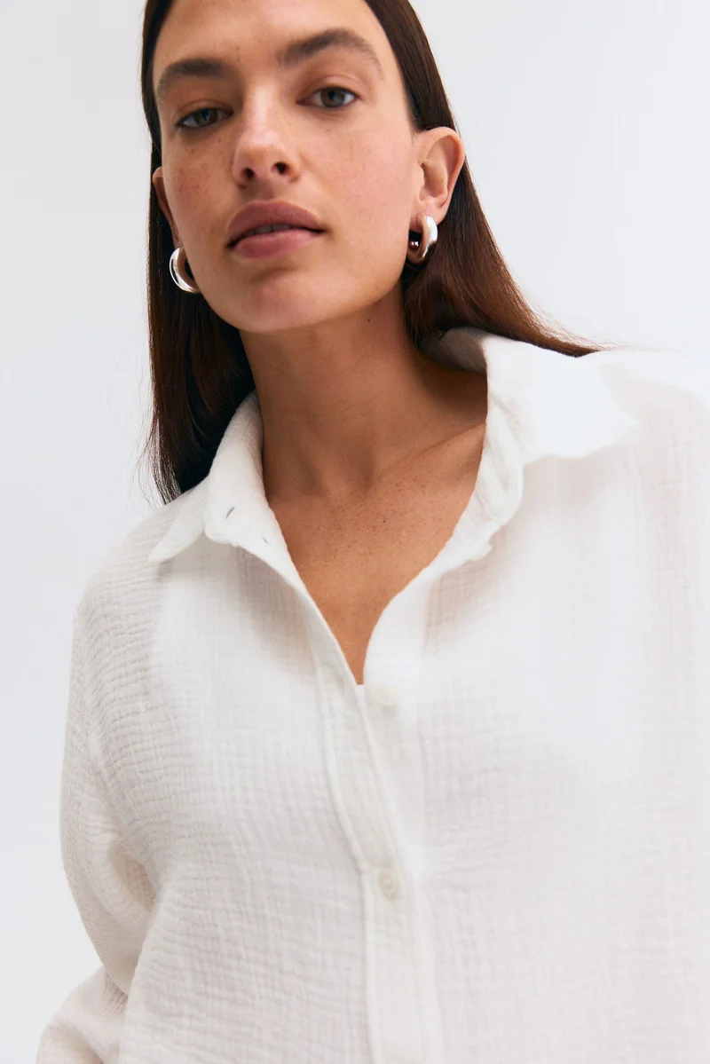 اتش اند ام قميص من الموسلين لفترة الحمل وما بعدها من تشكيلة ماما