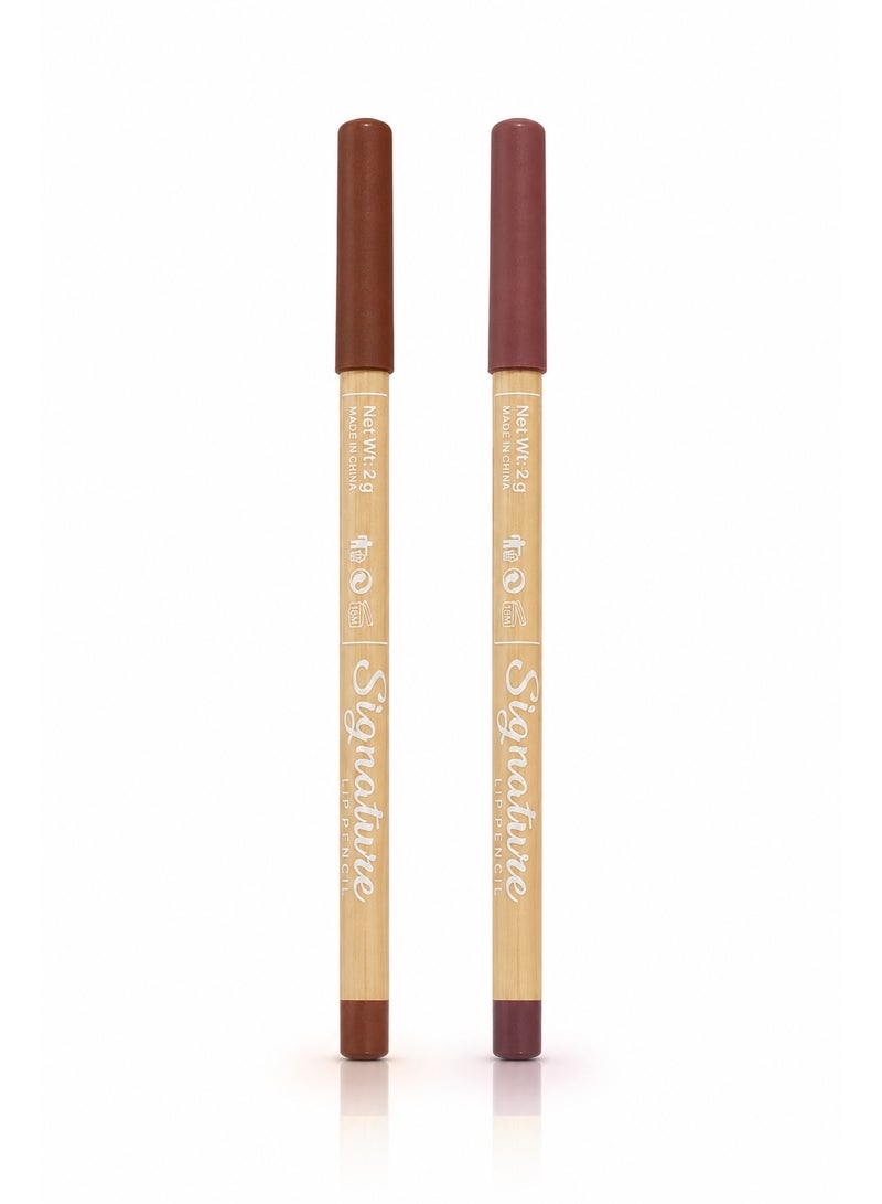 KARITE Signature Lip Pencil - Shades 06 & 08 - Matte Lip Liner Pencil - Bundle - 2g Pc - Image 2