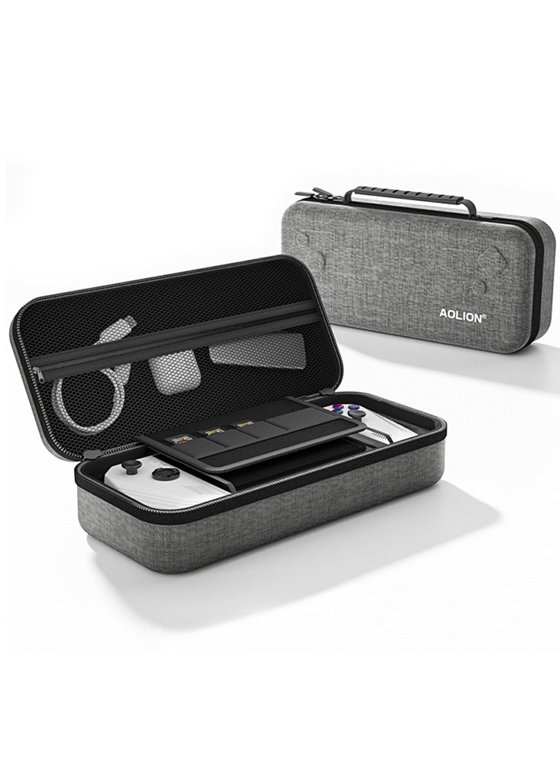 For ASUS ROG Ally Carrying Case, Portable Large Capacity EVA Hard Shell Gaming Console Storage Case, for Rog Ally Gaming Accessories (Gray) - Image 1