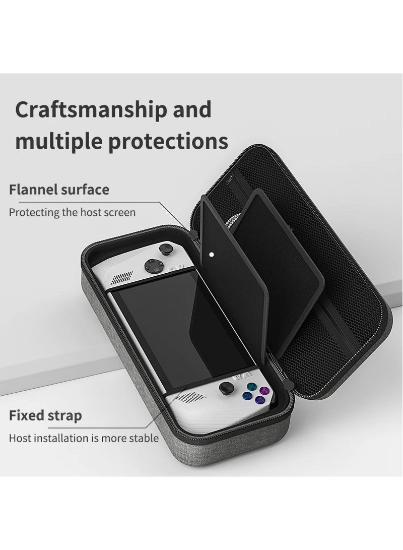 For ASUS ROG Ally Carrying Case, Portable Large Capacity EVA Hard Shell Gaming Console Storage Case, for Rog Ally Gaming Accessories (Gray) - Image 3