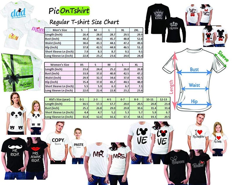 picontshirt طقم قمصان متطابقة للأزواج المتزوجين هدية زفاف للزوج والزوجة ذكرى زواج حديثي الزواج XXL/XL أسود - Image 2