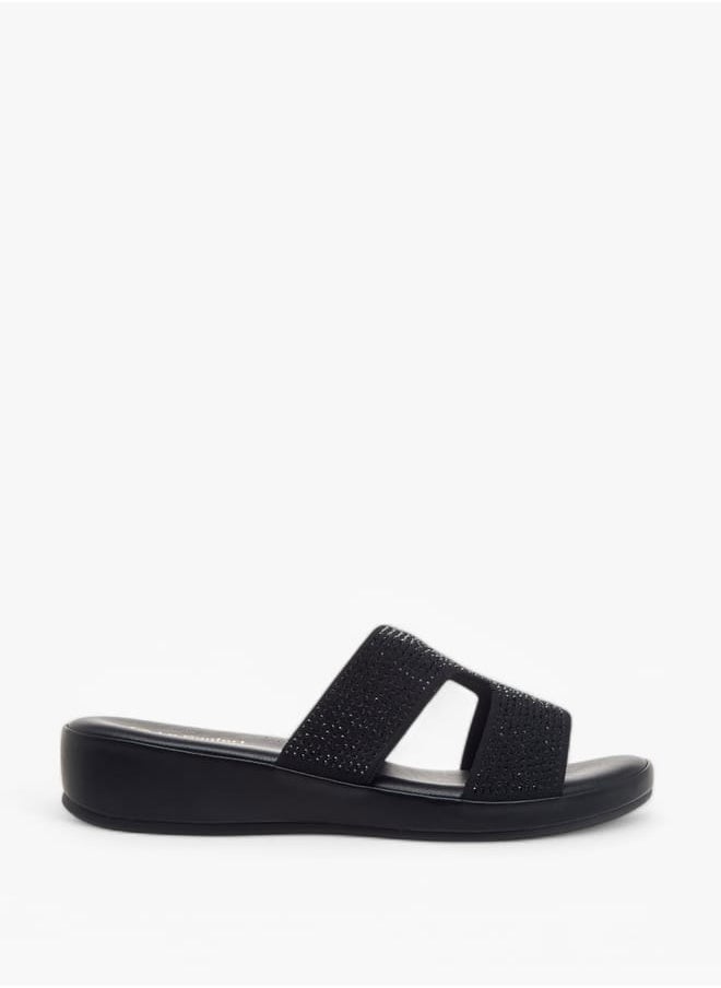 Le Confort Women Rhinestone Embellished Slip-On Sandals  - Image 3