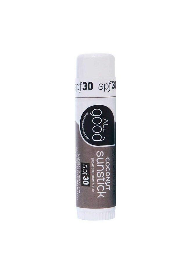 All Good Makes Everything Better All Good Sunstick - Face Sunscreen, Water Resistant, UVA/UVB Broad Spectrum SPF 30+, Coral Reef Friendly - Beeswax, Zinc, Vitamin E, Shea Butter (Coconut)  - Image 1
