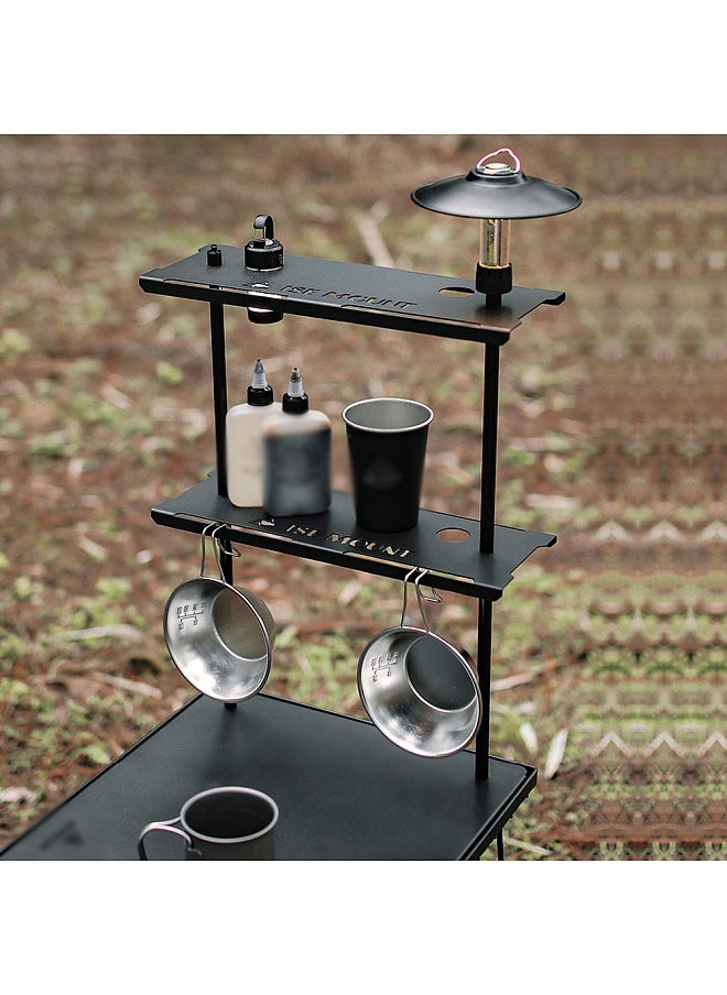 Generic - ISE MOUNT Camping Table Rack Multifunctional Desktop Storage Rack Detachable Lamp Stand Cookware Hanger Shelf for Outdoor Camping Picnic Backpacking BBQ - Image 1