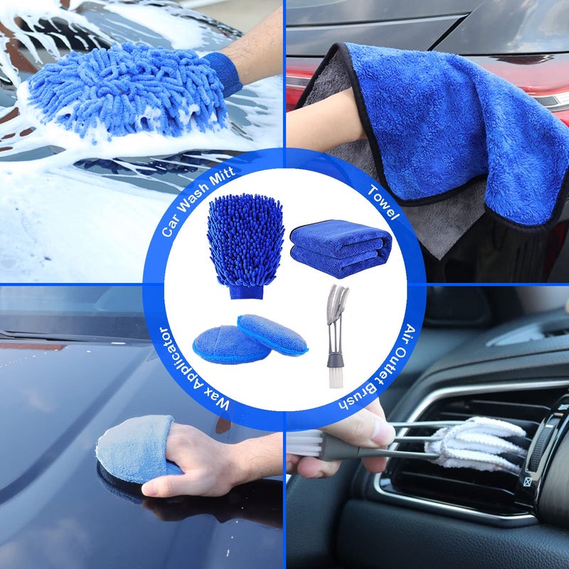 TTRCB 20Pcs Car Wheel Tire Detailing Brush Set,Car Detailing kit,Car Detailing Brushes,Auto Detailing Drill Brush Set,17" Long Handle Rim Wheel Brush,Tire Brush,Car Cleaning Kit for Wheels,Interior,Exterior - Image 5