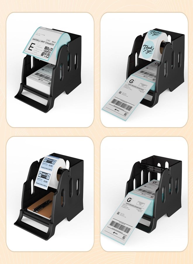 Rongta Label Holder for 4x6 Thermal Printers, Thermal Stickers Holder for Desktop Thermal Printer, Label Dispenser, Supplies for Office, Home for Small Business, Black - Image 2