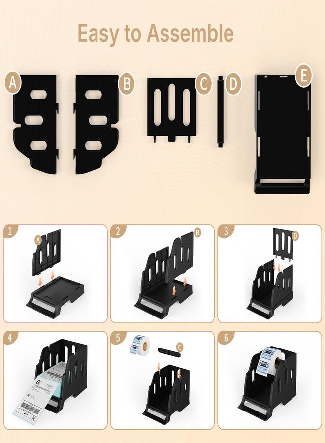 Rongta Label Holder for 4x6 Thermal Printers, Thermal Stickers Holder for Desktop Thermal Printer, Label Dispenser, Supplies for Office, Home for Small Business, Black - Image 3