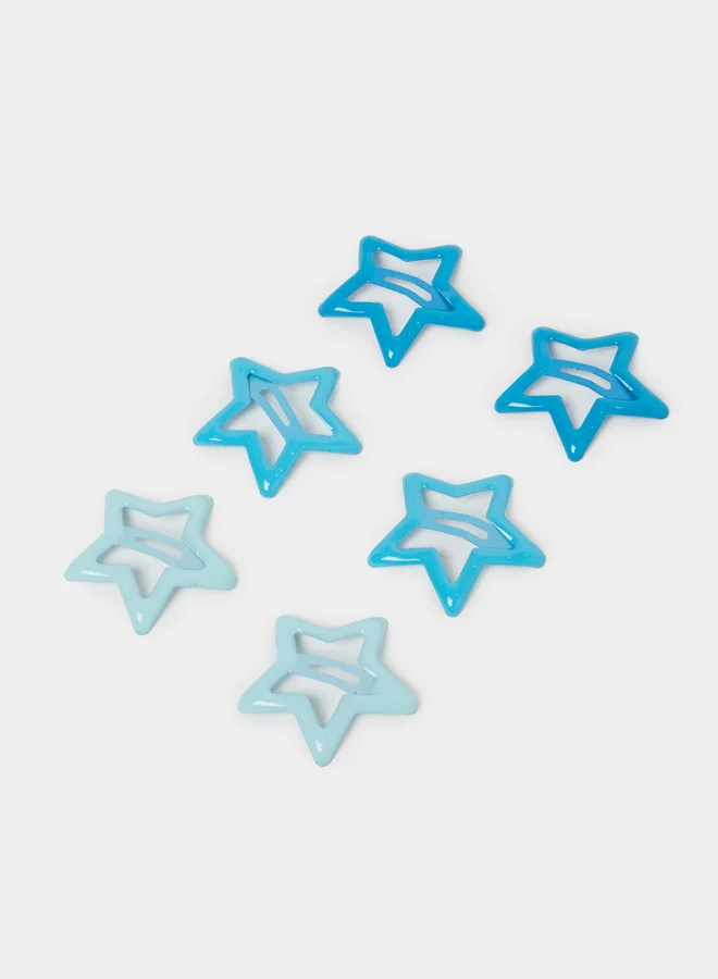 Styli Set of 6 - Blue Star Hair Clips