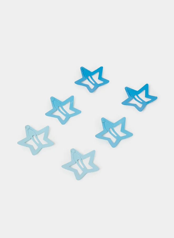 Styli Set of 6 - Blue Star Hair Clips