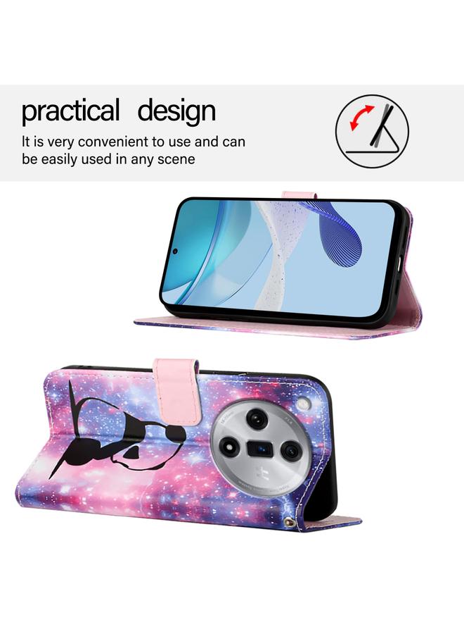 S-TOP Case For OPPO Find X7 Colored Drawing Pattern Plain Weave Leather Phone Case - Image 3