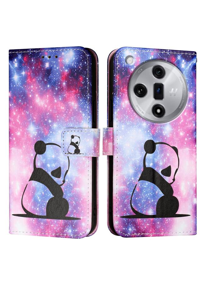 S-TOP Case For OPPO Find X7 Colored Drawing Pattern Plain Weave Leather Phone Case - Image 1