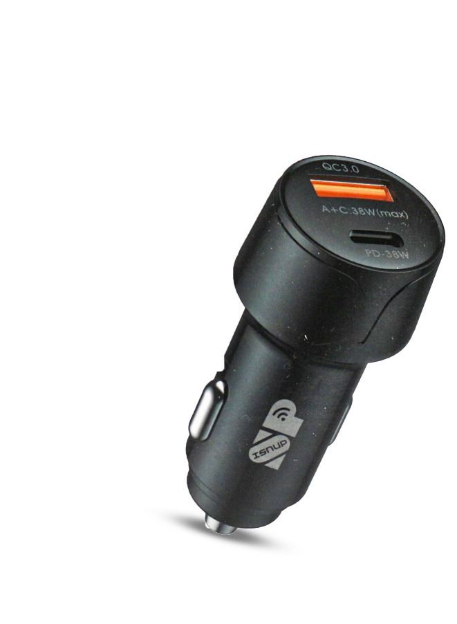 iSNUP Fast car charger with USB and PD - Image 1