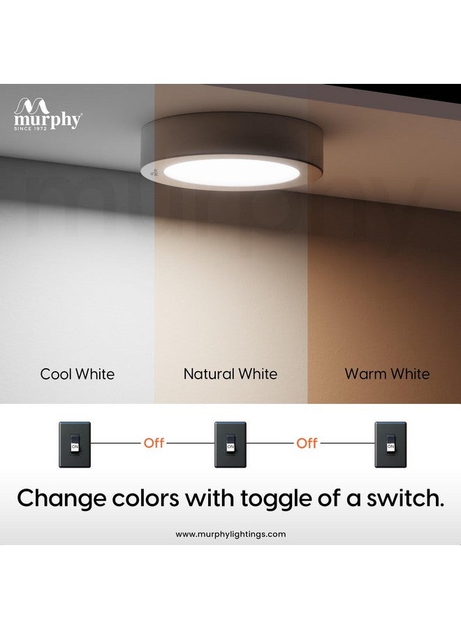 Murphy 5W CBL 3-in-1 Round Surface Down Light Color Changing Light (Cool White/Warm White/Natural White, Pack of 12) - Image 2