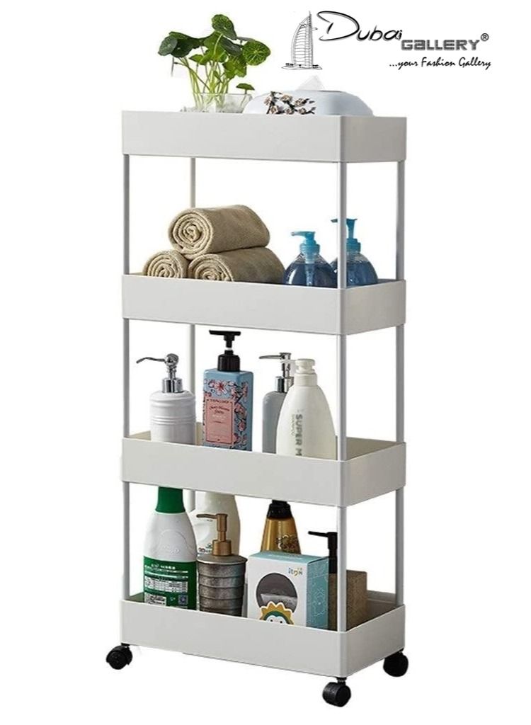 DubaiGallery 4-Tier Bathroom Trolley Storage rack - Image 1