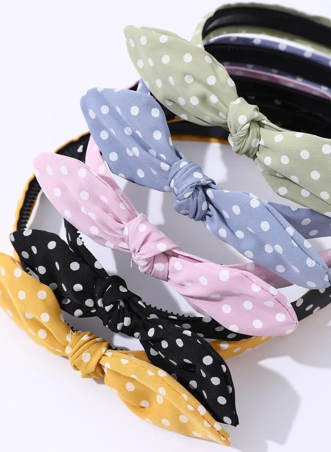 Take Two Set of 5 - Polka Dot Bow Headband