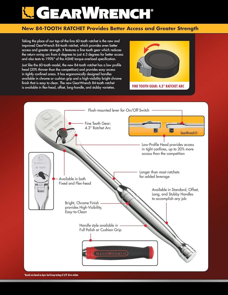 GEARWRENCH 12 Drive 84 Tooth NonQuick Release Ratchet Repair Kit  81339F - Image 3