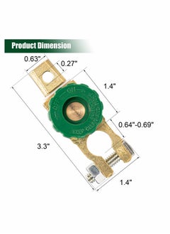 KASTWAVE Cut/Shut Off Marine Battery Switch, Battery Quick Disconnect Switch Top Post Switch Cut/Shut Off Switch Battery Master Isolator Switch for Boat Car Truck RV Camper Tractor Vehicles, 2 Pack  - Image 3