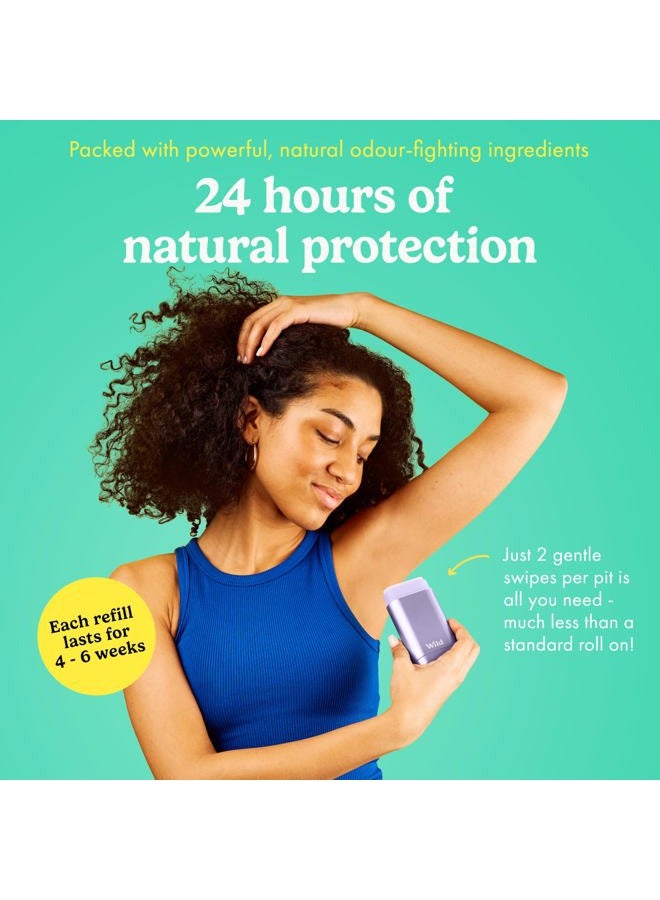 WILD Aluminum Free Refillable Deodorant - Coconut & Vanilla Trio Pack - 98% Natural Origin Derived Ingredients - Vegan Friendly Long Lasting Protection - Zero Single Use Plastic - Image 3