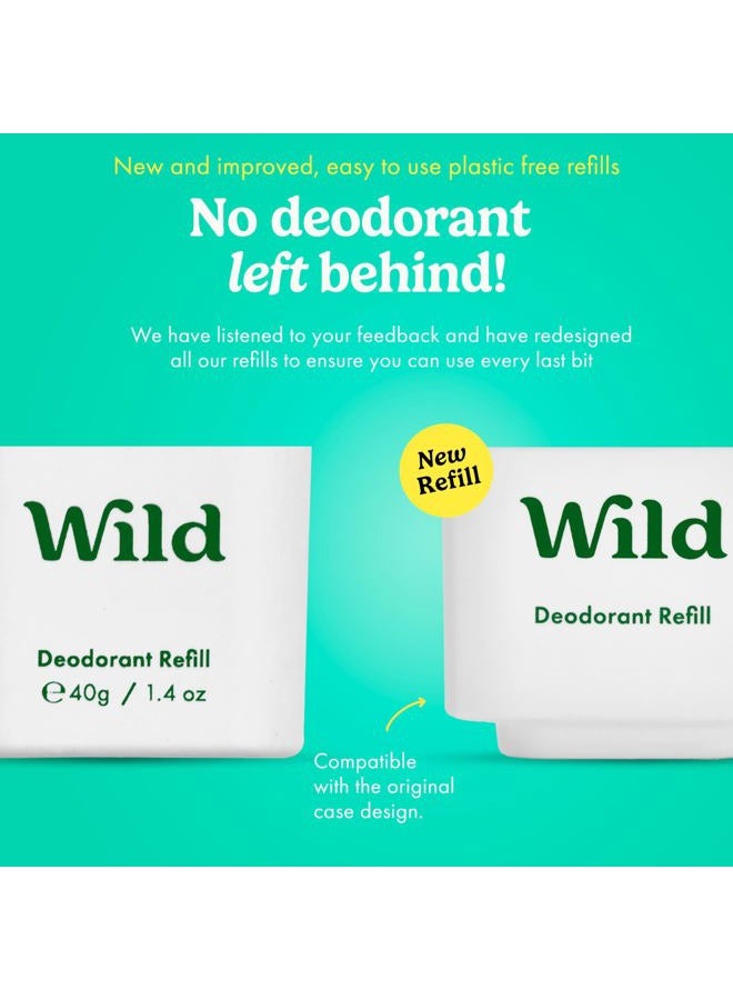 WILD Aluminum Free Refillable Deodorant - Coconut & Vanilla Trio Pack - 98% Natural Origin Derived Ingredients - Vegan Friendly Long Lasting Protection - Zero Single Use Plastic - Image 2