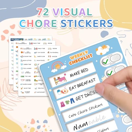 CustomMaster 3 in 1 Bedtime/Morning/Weekly Routine Chart for Kids, Magnetic Chore Chart for Kids, Visual Schedule for Kids Toddlers Schedule Board for Home - Image 3
