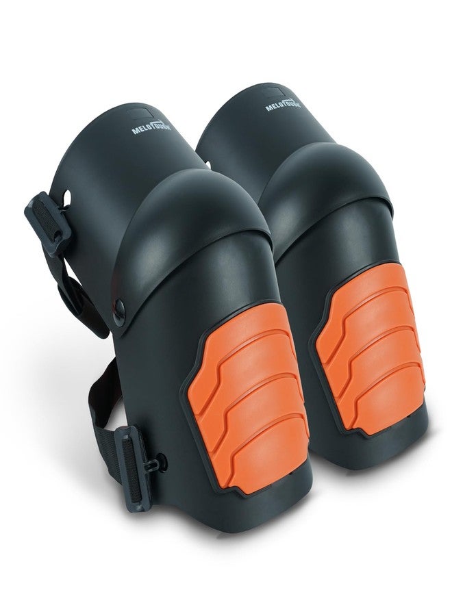 MELOTOUGH Knee Pads for Work,Construction,Flooring,Gardening-Comfortable and Flexible(Orange) - Image 1