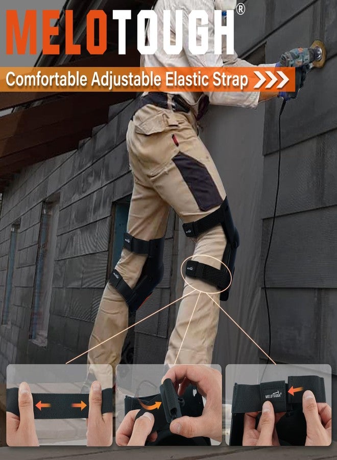MELOTOUGH Knee Pads for Work,Construction,Flooring,Gardening-Comfortable and Flexible(Orange) - Image 4