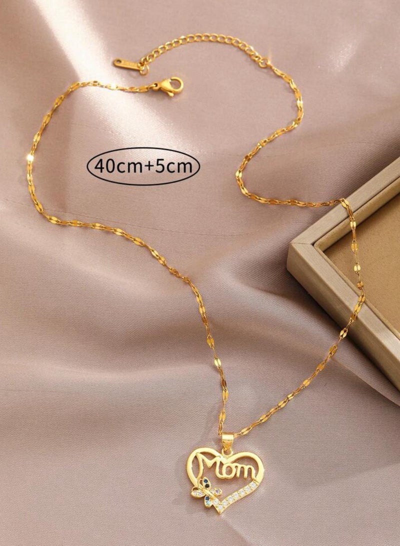 Equal Stainless Steel Gold Plated Necklace For Women - Image 4